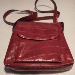 Relic Faux Alligator Red Crossbody Purse